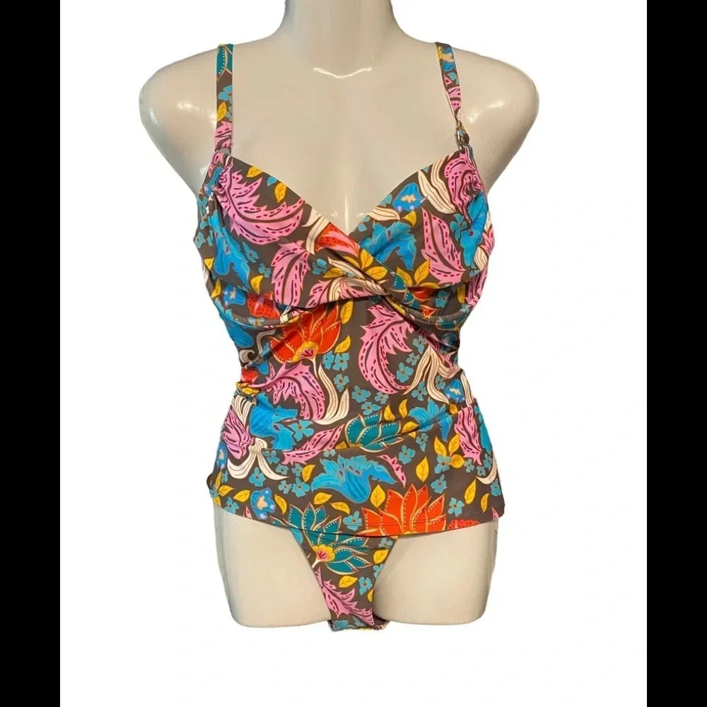 Swim Systems Tankini Swimsuit Underwire Tankini 34D